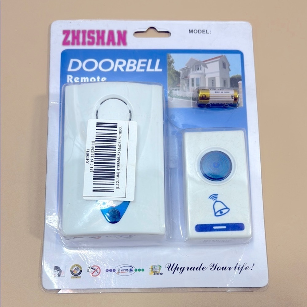 NWT ZHISHAN White and Blue Remote Doorbell​​​​
